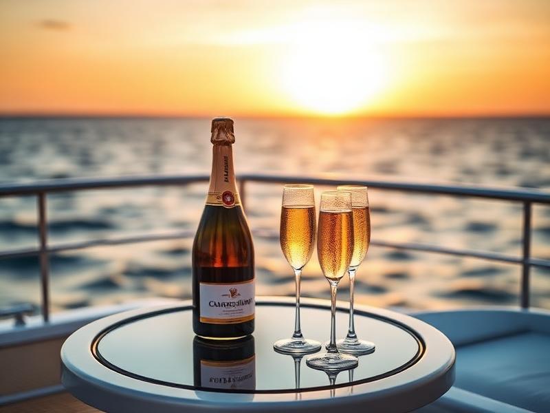 Drinks Bar Setup Yacht Charter Miami drinks setup and bar arrangement on a private yacht charter in miami