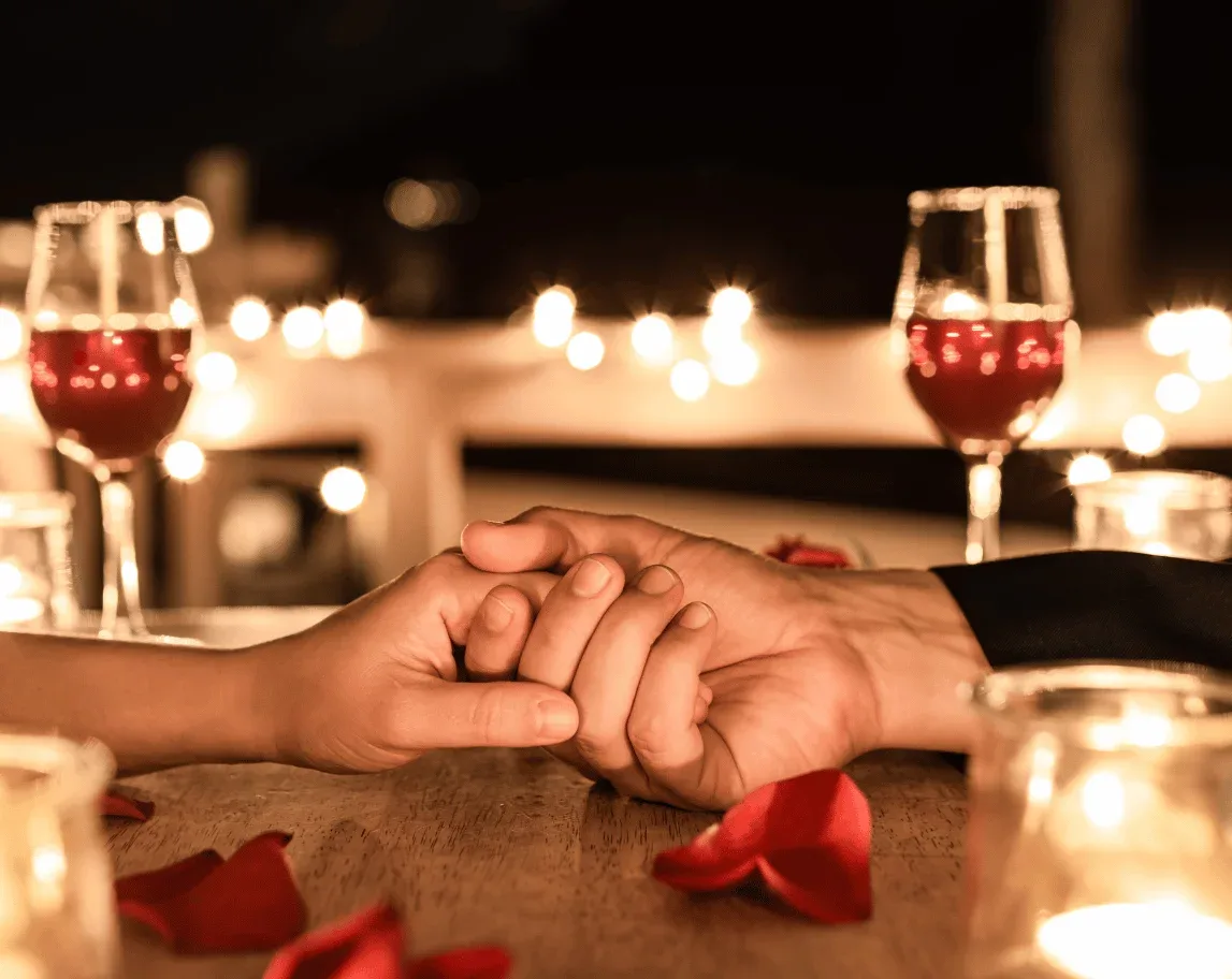 Couple celebrating their anniversary on a private yacht in Miami
