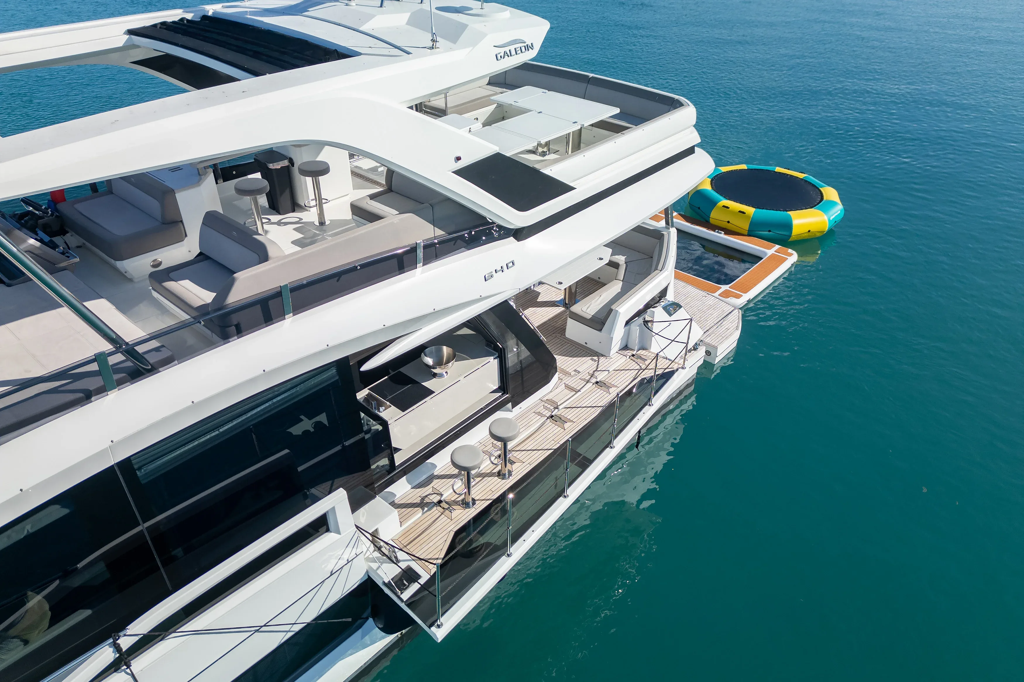 Art Basel yacht party Miami from the water with Biscayne Bay backdrop