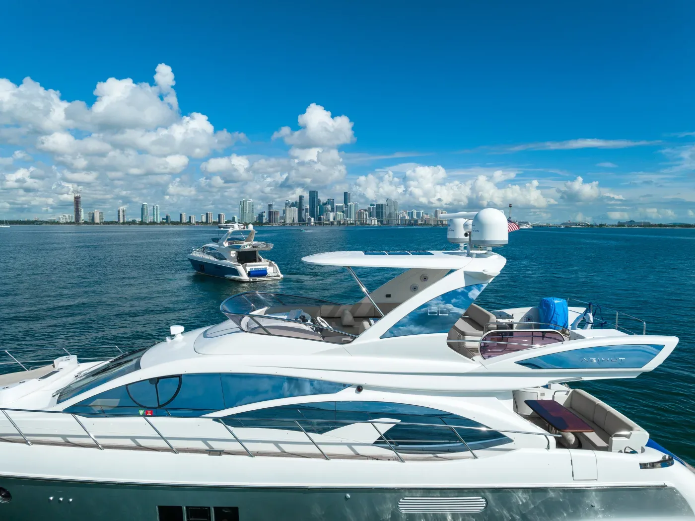Key Biscayne yacht charter on turquoise Biscayne Bay Miami