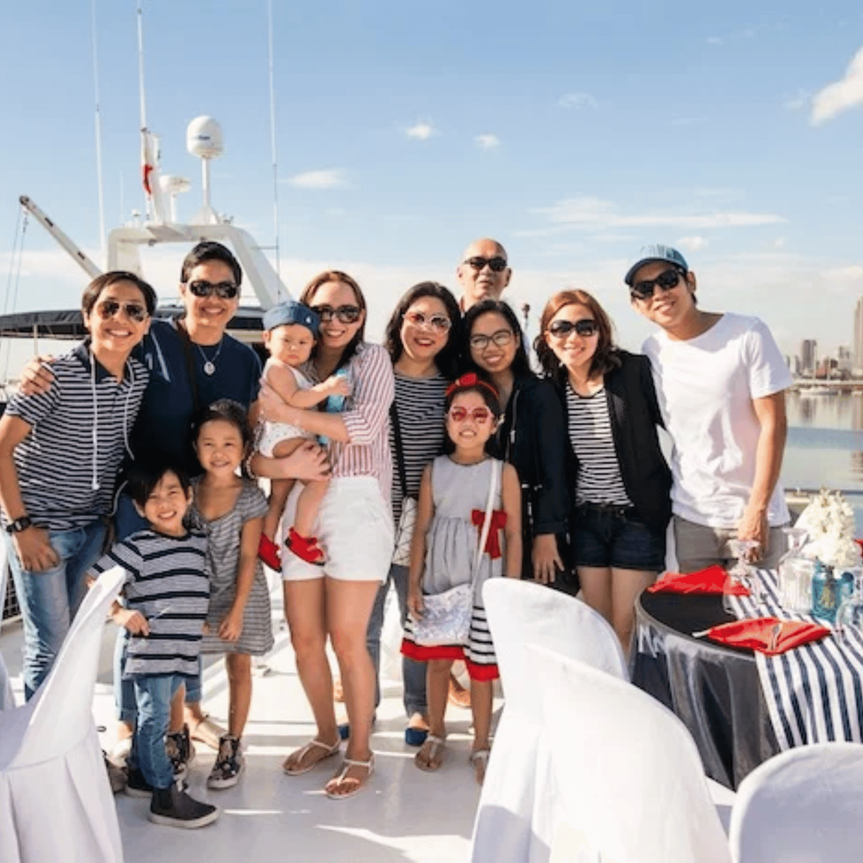 Family birthday celebration on yacht in Miami