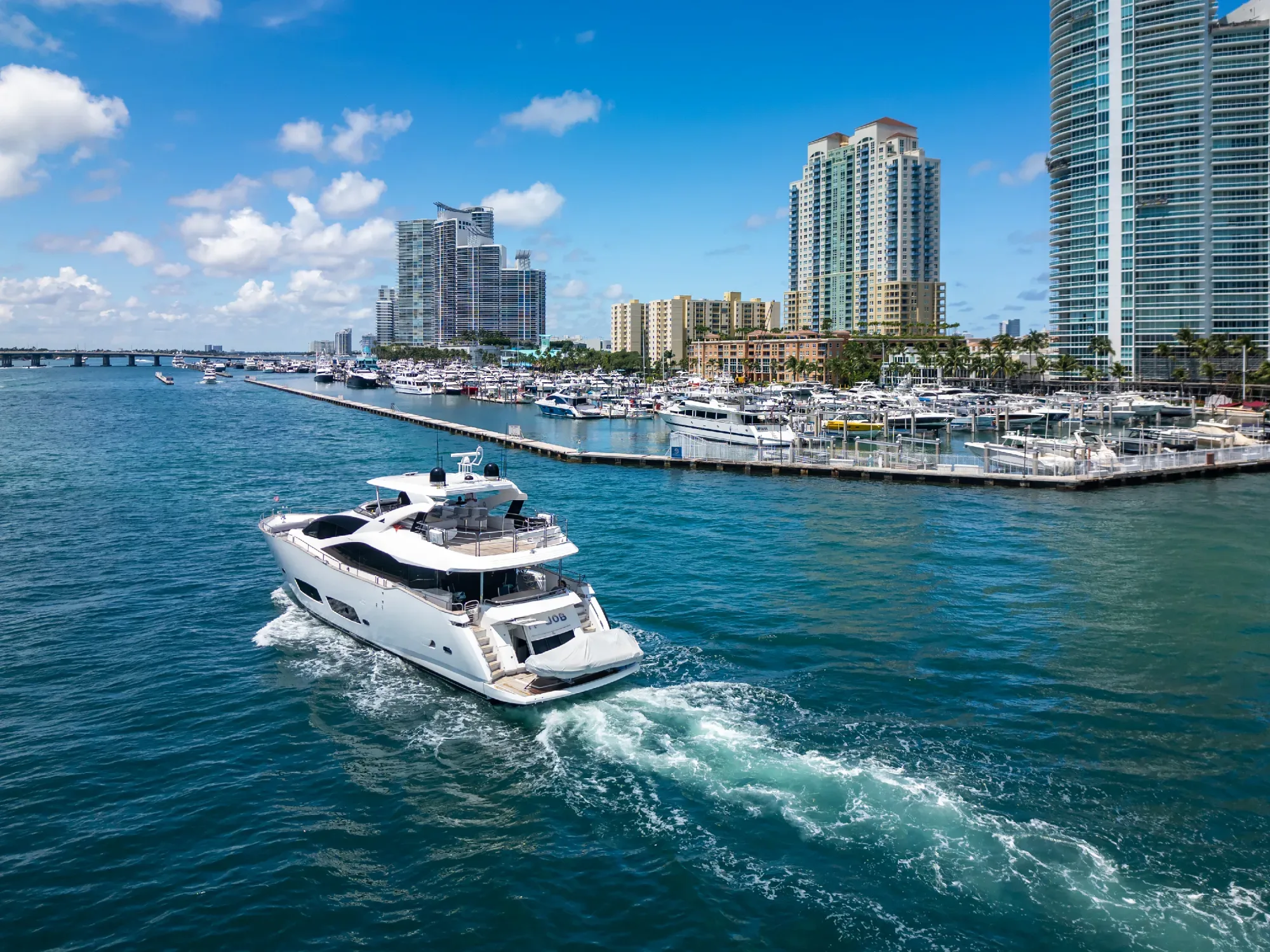 Coral Gables yacht rental Miami, private charter on Biscayne Bay