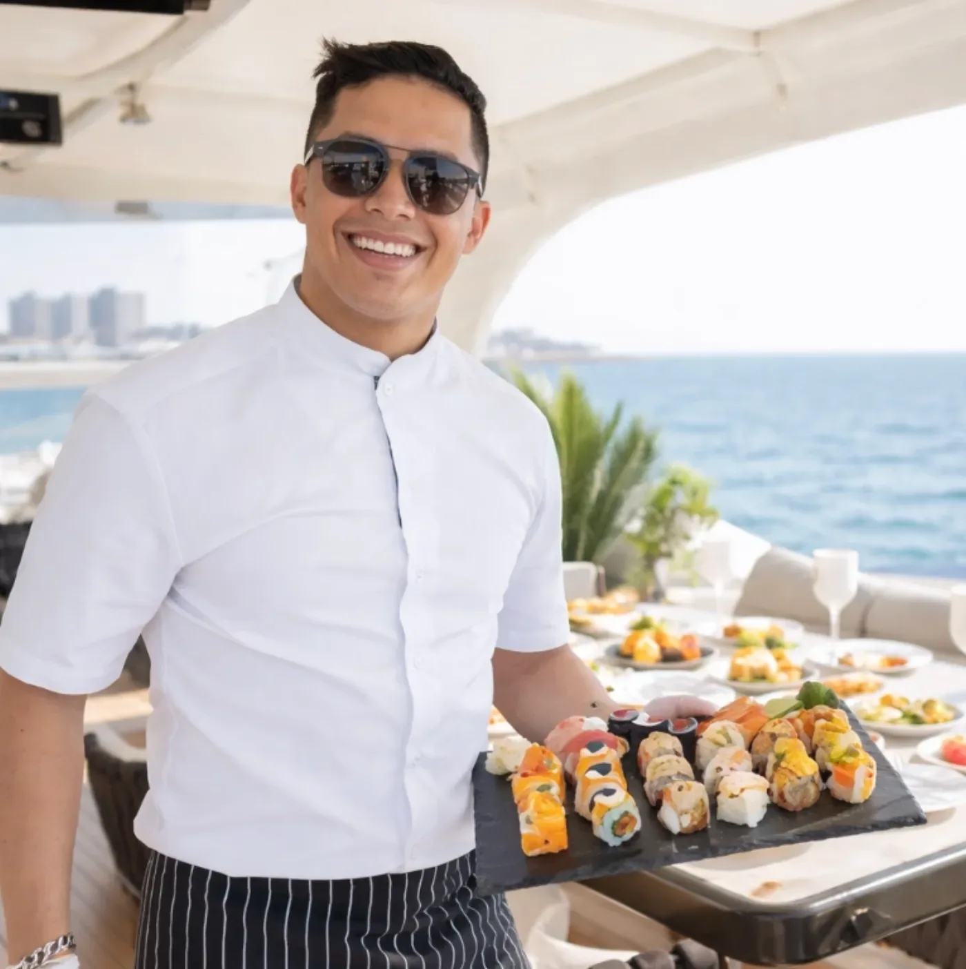 Private chef catering DJ full service Doral yacht charter add-ons