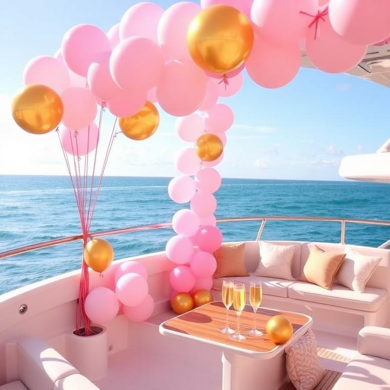 Miami Bachelorette Boat Party — Crown Yachts miami bachelorette boat party group on decorated yacht charter biscayne bay
