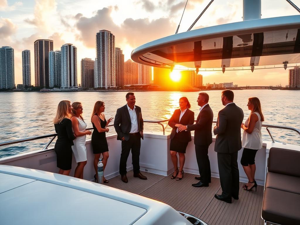 Yacht Team Building Miami corporate team building on a yacht in miami with group activities on the water