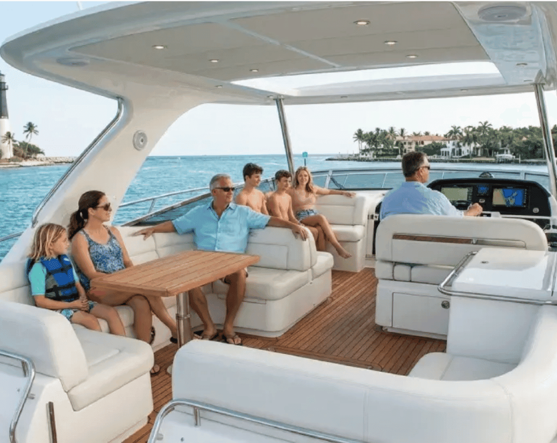 Private family yacht charter Miami on Biscayne Bay with kids