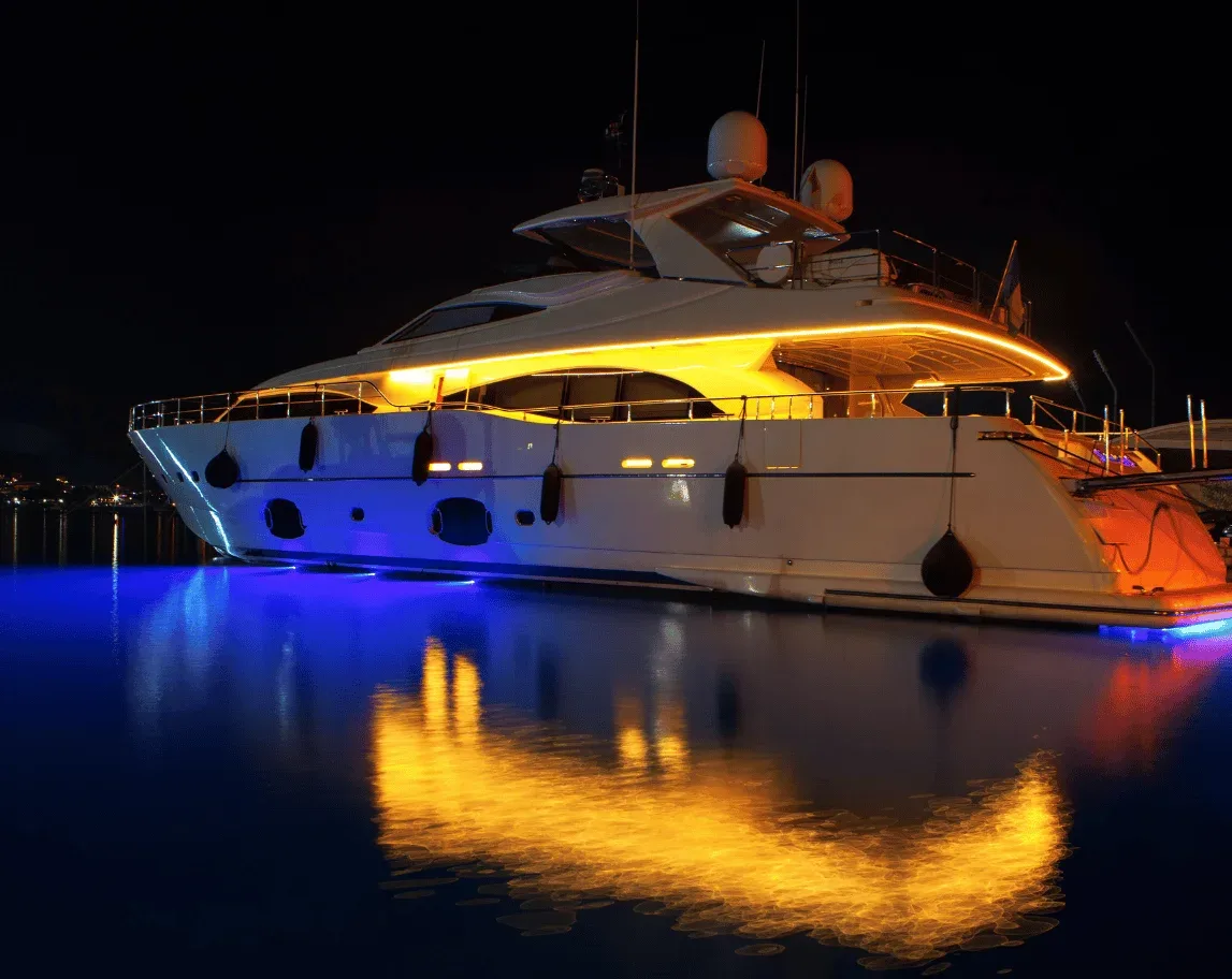 New Year's Eve fireworks viewing from private yacht on Biscayne Bay Miami