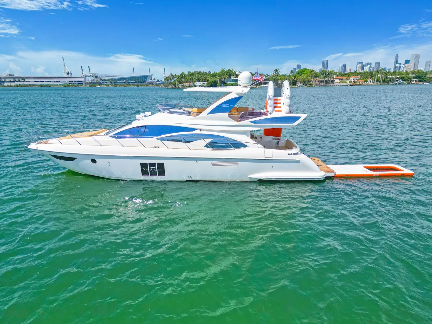 Yacht rental north miami Haulover Sandbar Atlantic Intracoastal Star Island route