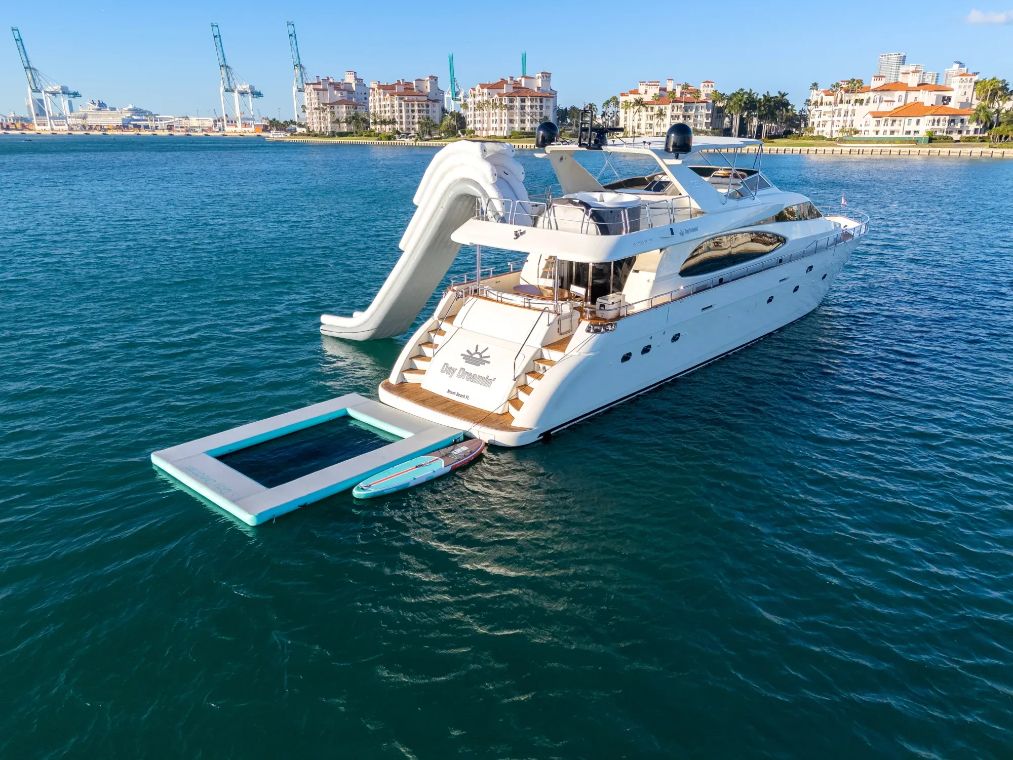 North Miami boat rental, private yacht charter departing from Bill Bird Marina and Pelican Harbor