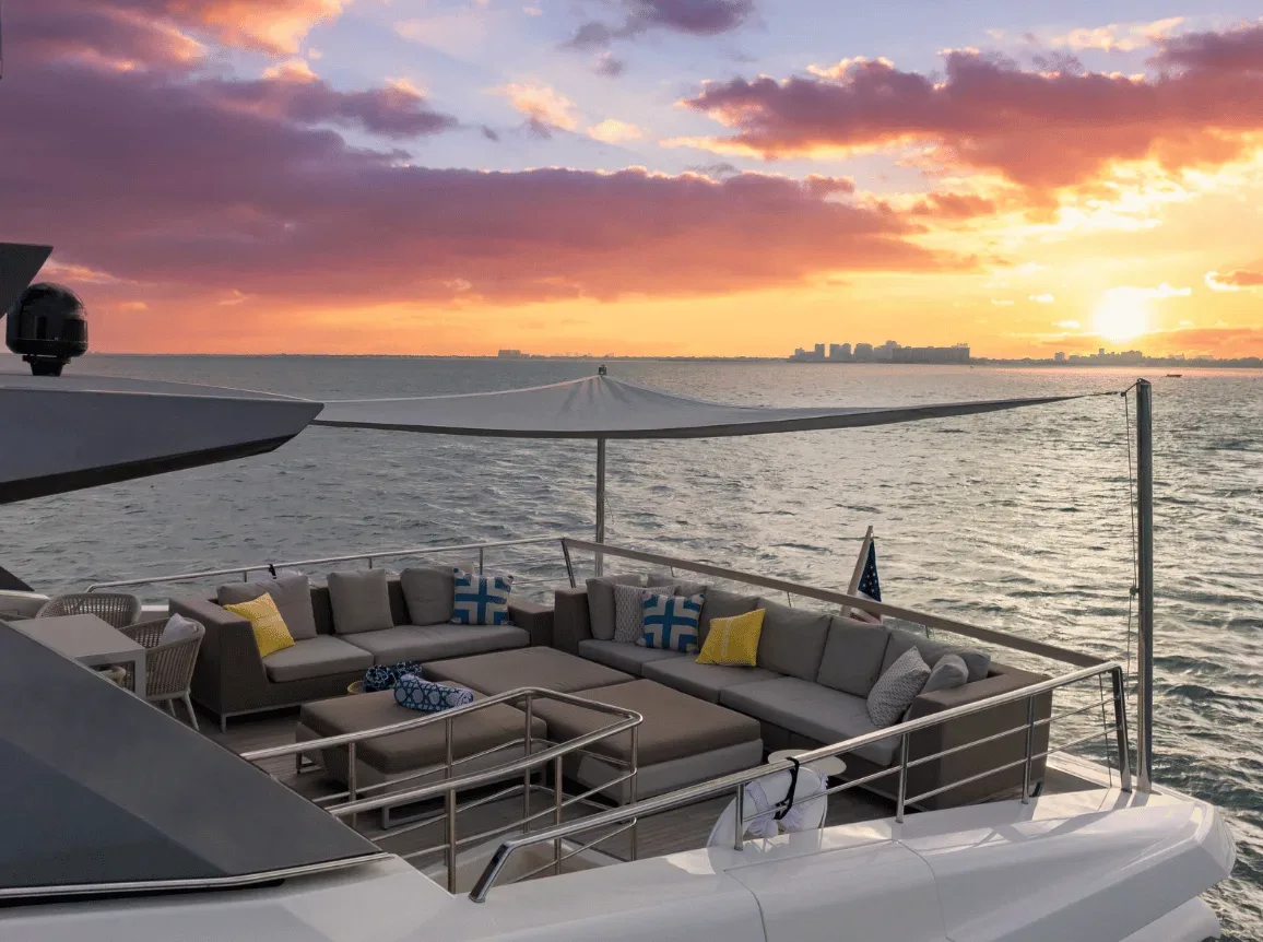 San Lorenzo Superyacht Miami Charter — Crown Yachts san lorenzo 97ft luxury superyacht for private charter in miami with multiple decks