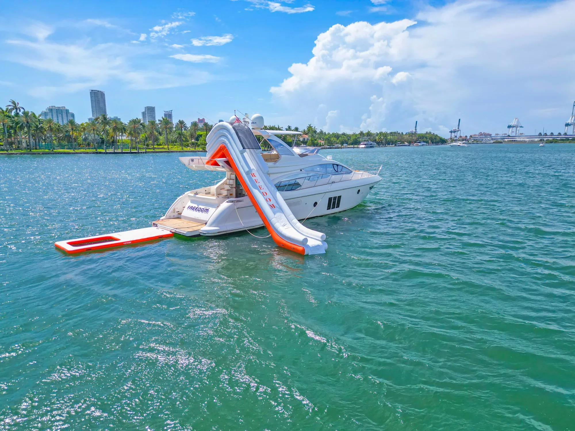 Surfside boat rental Miami, private yacht charter from Haulover Park