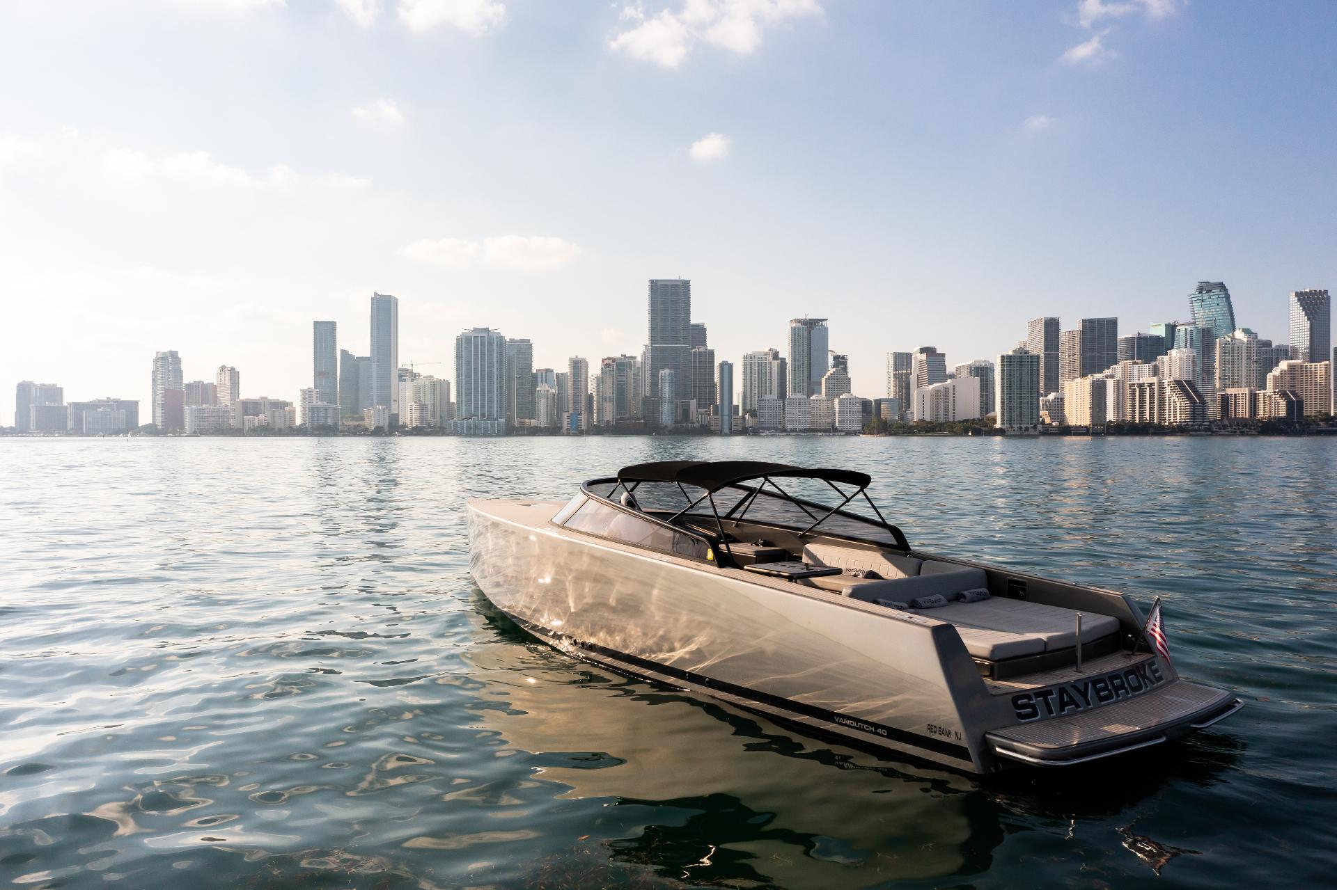 VanDutch Miami Yacht Rental — Crown Yachts vandutch 40 open sport yacht for rent in miami beach popular bachelorette charter