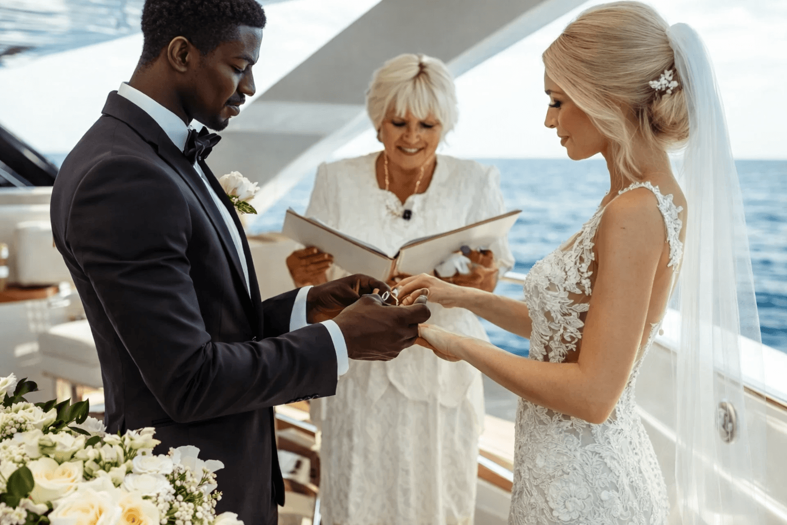 Wedding celebration on a yacht in Miami